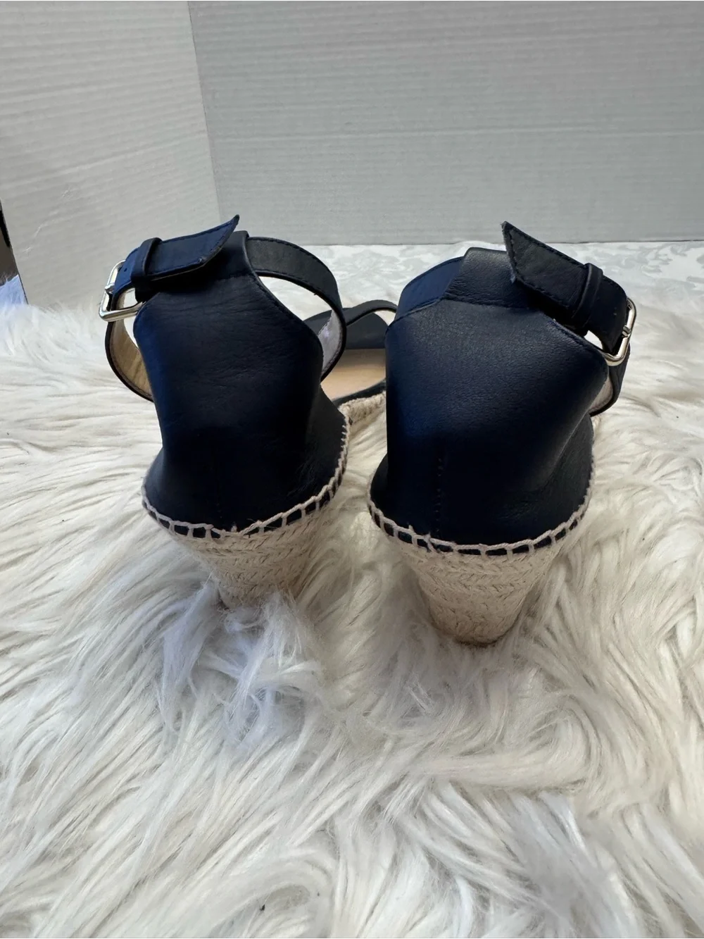 Talbots Size 9 Espadrille Wedge Sandal Open Toe Ankle Strap Comfort Preppy